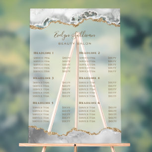 White Agaat prijslijst Acryl Bord