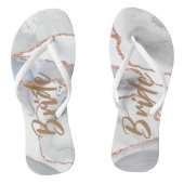 White Agate Bridal Birde Shoes Roos Gold Teenslippers (Voetbed)