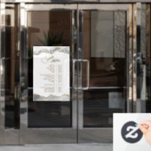 White Agate Diensten Menu Raamsticker (Kantoordeur)