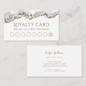 White agate loyalty visitekaartje (Voorkant / Achterkant)