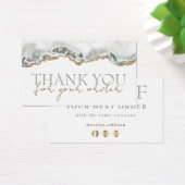 White agate Merci carte de réduction (Bureau)