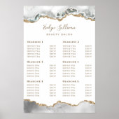 White Agate Price List Poster (Voorkant)