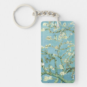 White almond blossom by Vincent Van Gogh Sleutelhanger