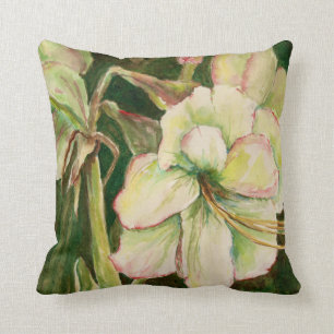 White Amaryllis Accent Pillow Kussen