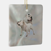 White American Bully Keramisch Ornament (Rechts)