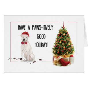 White American Staffordshire Terrier Fun kerst