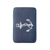 White Anchor and Navy Blue Badmat (Voorkant Verticaal)