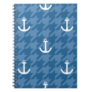 White Anchor Pattern Notitieboek
