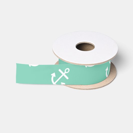 White Anchors Lucite Green Background Pattern Lint (Spoel)