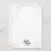 White and Beige Elegant Floral Wedding Invitation (Dos)