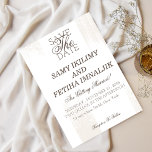 White and Beige Elegant Wedding invitation<br><div class="desc">Elegant simple wedding invitation</div>