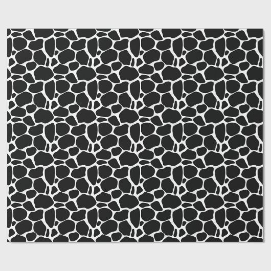 White And Black Abstract Leopard Pattern Cadeaupapier (Vlak)