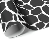White And Black Abstract Leopard Pattern Cadeaupapier (Rol Hoek)