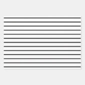 White and Black Polka Dot Stripes Inpakpapier Vel (Voorkant 2)