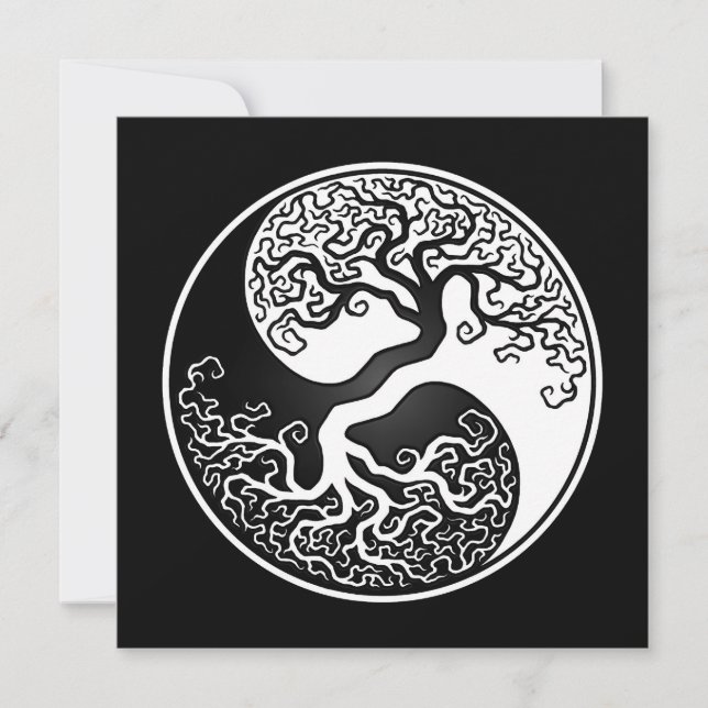 White and Black Tree of Life Yin Yang (Voorkant)