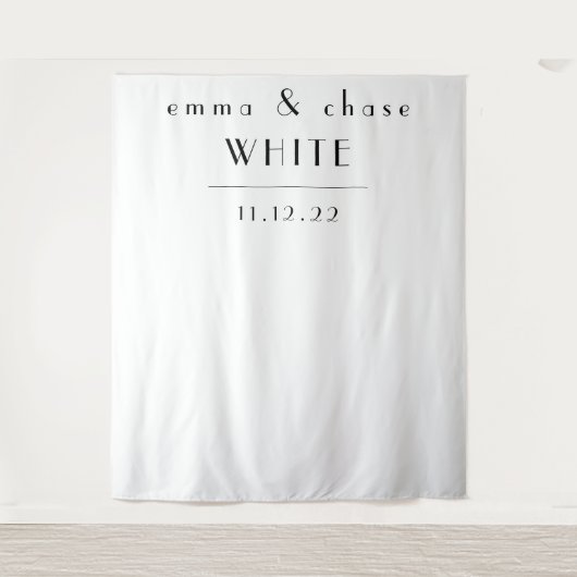 White and Black Wedding Tapestry Wandkleed (Voorkant)