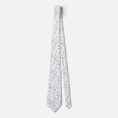 White and Blue Starry Moon Pattern Stropdas (Voorkant)