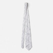 White and Blue Starry Moon Pattern Stropdas (Achterkant)