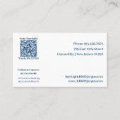 White and Blue Thank You For Your Business and Kortingskaartje (Achterkant)