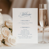 White and Dusty Blue | Luxe Wedding Welcome Programma