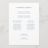 White and Dusty Blue | Luxe Wedding Welcome Programma (Achterkant)