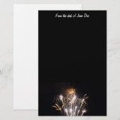 White and Gold Fireworks I Patriottic Celebration Briefpapier (Voorkant / Achterkant)