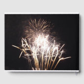 White and Gold Fireworks I Patriottic Celebration Gastenboek (Achterkant)