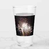 White and Gold Fireworks I Patriottic Celebration Glas (Achterkant)