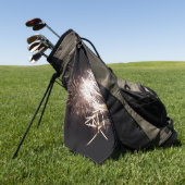 White and Gold Fireworks I Patriottic Celebration Golfhanddoek (Groen)