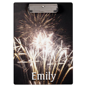 White and Gold Fireworks I Patriottic Celebration Klembord