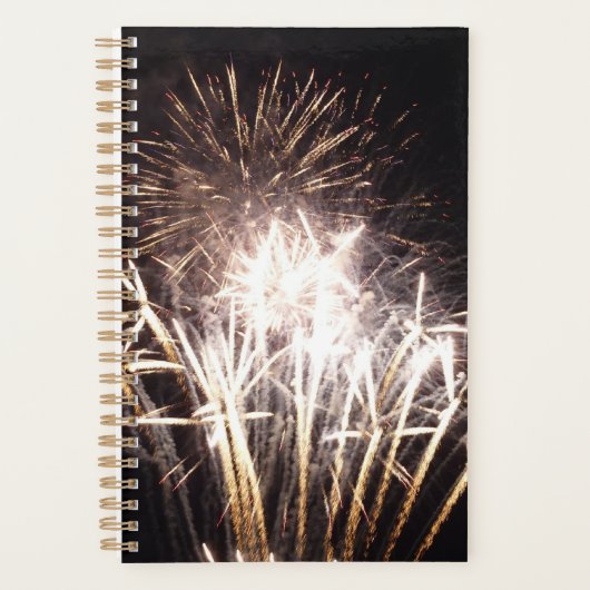 White and Gold Fireworks I Patriottic Celebration Planner (Voorkant)