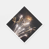 White and Gold Fireworks II Patriottic Celebration Servet (Hoek)