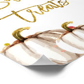 White and Gold pumpkin Sweet Treebord Poster (Hoek)