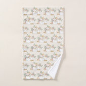 White and Gold Pumpkins Waterverf Pattern Bad Handdoek (Handdoek)