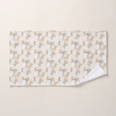 White and Gold Pumpkins Waterverf Pattern Bad Handdoek (Handdoek)