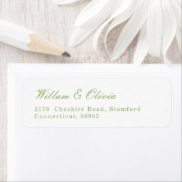 White and Green Wedding  Etiket