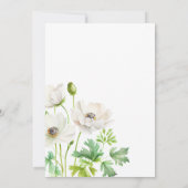 White Anemone Flower Arch Wedding Invitation Kaart (Achterkant)