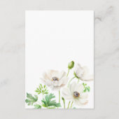 White Anemone Flower — Kaart behuizing (Achterkant)
