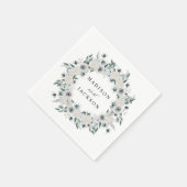 White Anemones and Rozen Wedding Servet (Hoek)