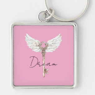 White Angel Feathers Key Sleutelhanger