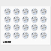 White Angel Greyhound Ronde Sticker (Vel)