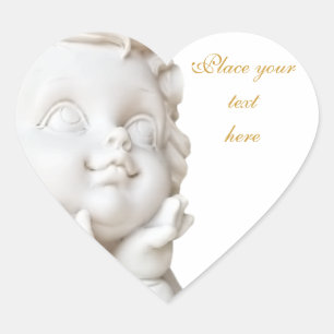 White Angel Hart Sticker