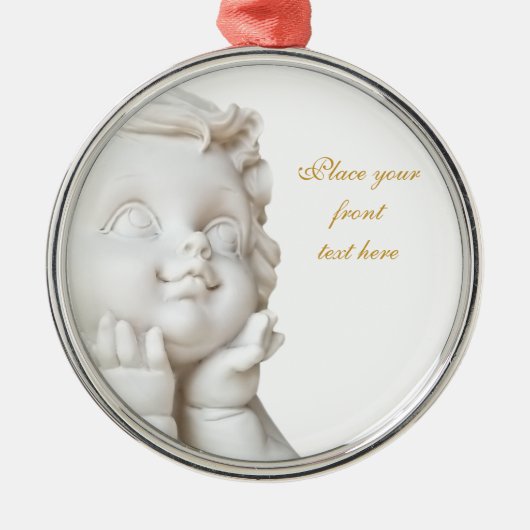 White Angel Metalen Ornament (Voorkant)