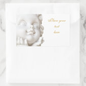 White Angel Rechthoekige Sticker (Tas)