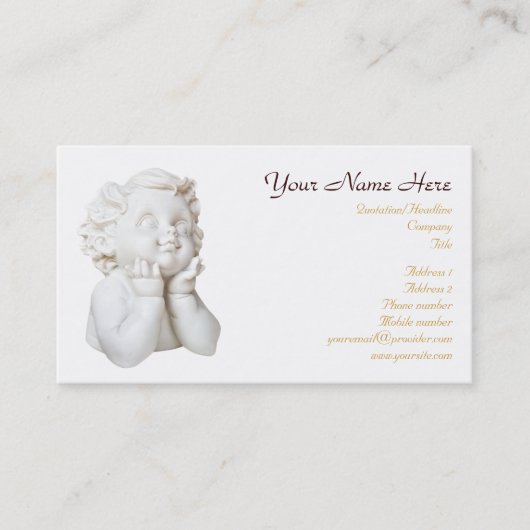 White Angel Visitekaartje (Voorkant)