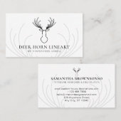 White Animal Horn Deer Visitekaartje (Voorkant / Achterkant)