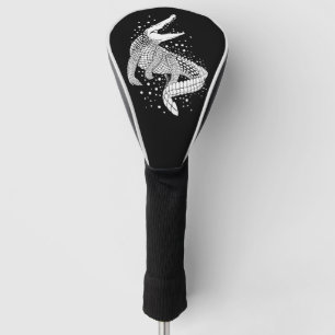White Animal Silhouette - Crocodile Golfheadcover