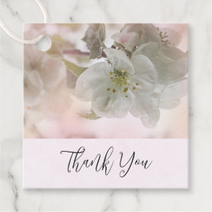 White Apple Blossom Foto: Dank je wel Bedankjes Labels
