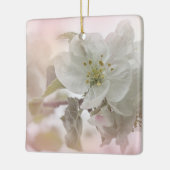 White Apple Blossom Photography Keramisch Ornament (Links)