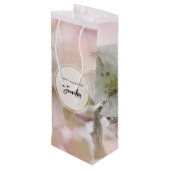 White Apple Blossom Photography Wijn Cadeautas (Achterkant Gekanteld)